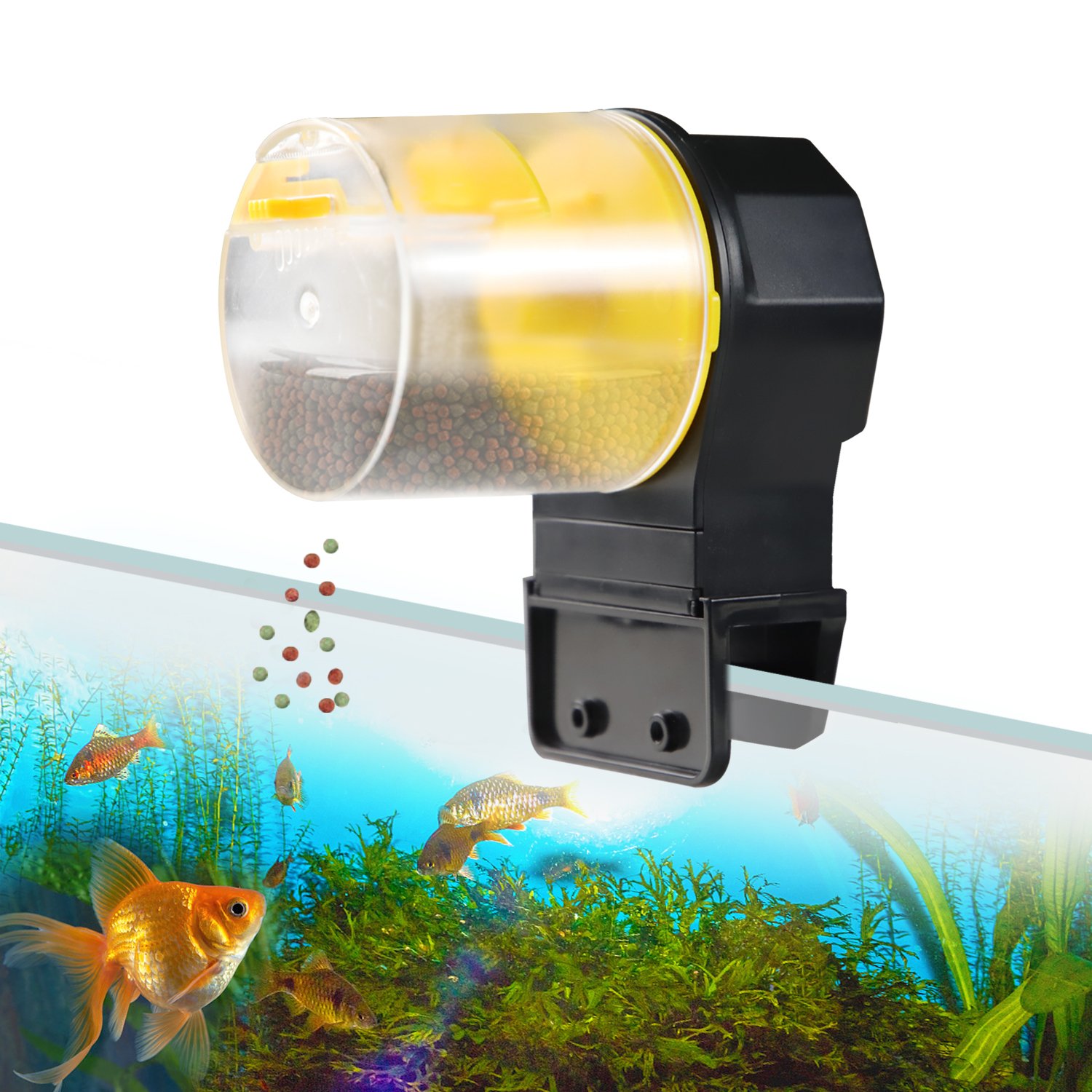 fish feeder pond automatic dispenser light fish feeder dropper