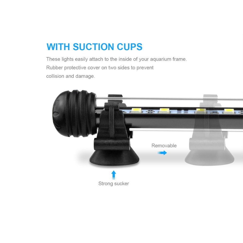 LED lights for aquarium and aquarium, waterproof, 100-240V, EU plug