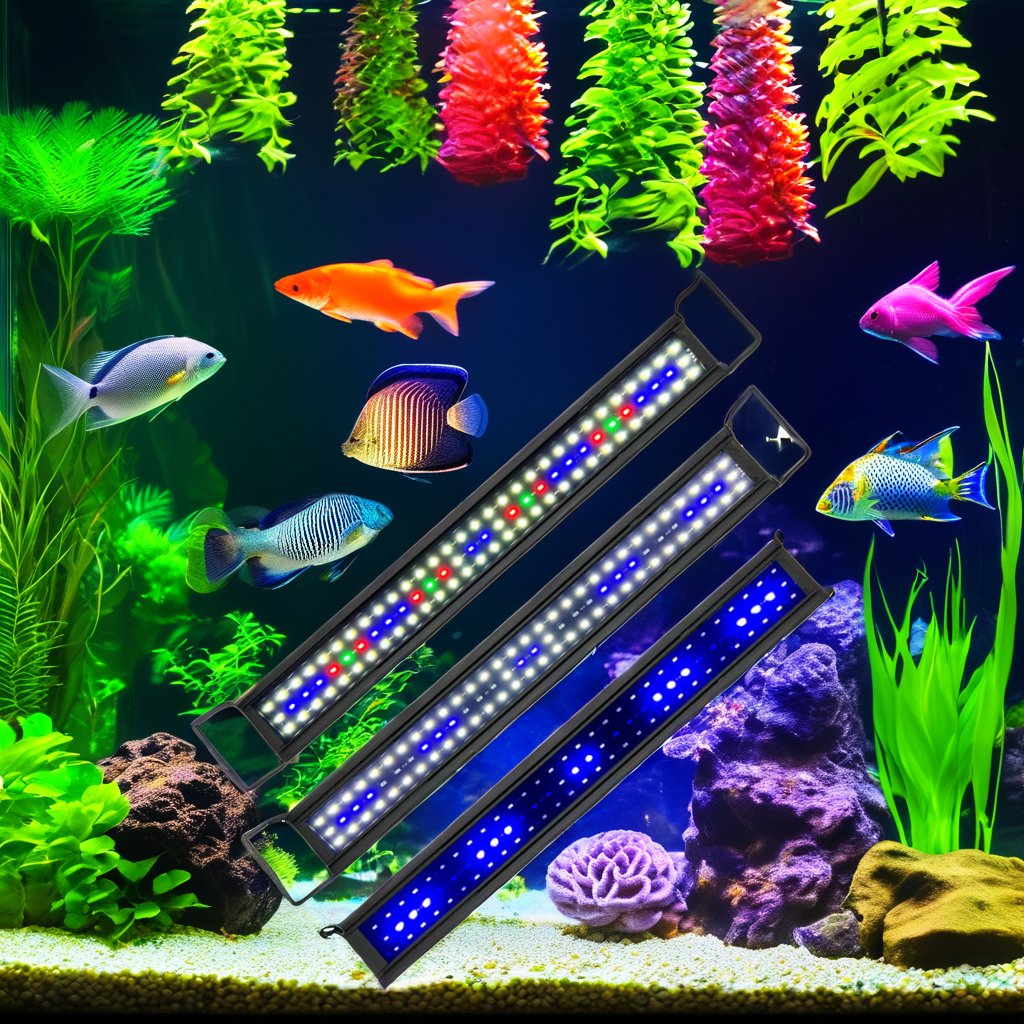Hot Selling 60W Full Spectrum Marine Aquarium LED Lighting Fish Coral Tank Lamp with Changeable Emitting Color