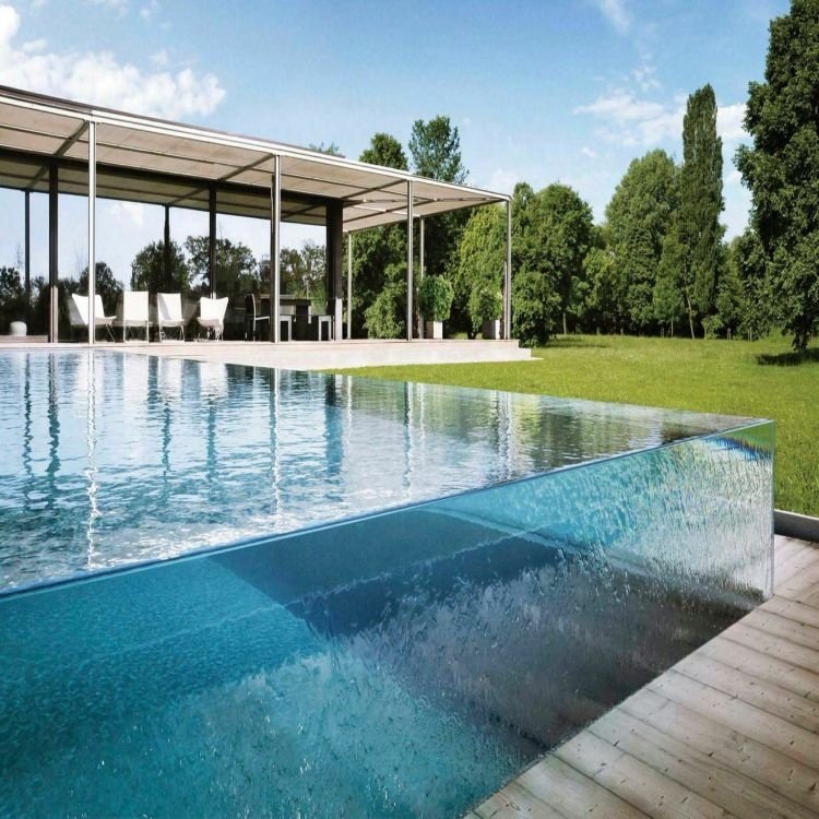 Counter Current Pool Window Panel Customized Thick Acrylic above Ground Swimming Pool Equipment