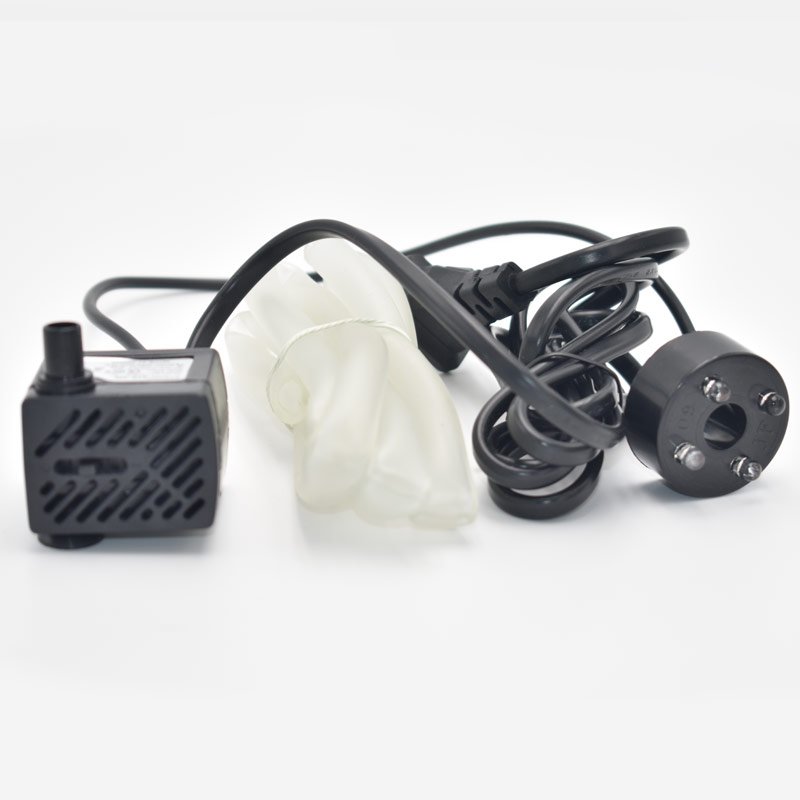 Low Price 50 gph 3w mini submersible water pump with led light for fountain garden yard pond