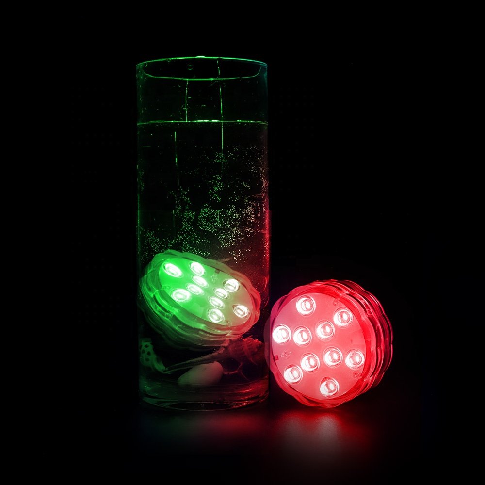 Wholesale Submersible LED Lights Event Home Backyard Decoration RGB Color Remote Control Battery Operated LED Underwater Light