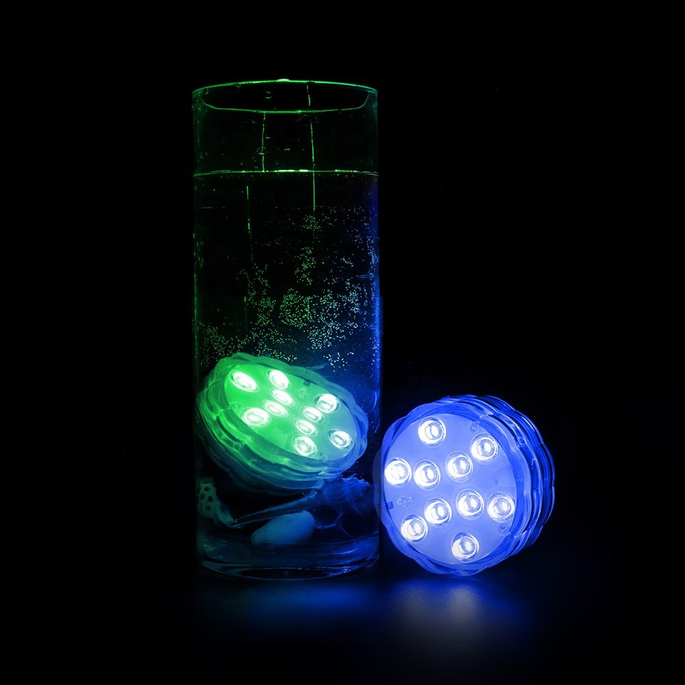 Wholesale Submersible LED Lights Event Home Backyard Decoration RGB Color Remote Control Battery Operated LED Underwater Light