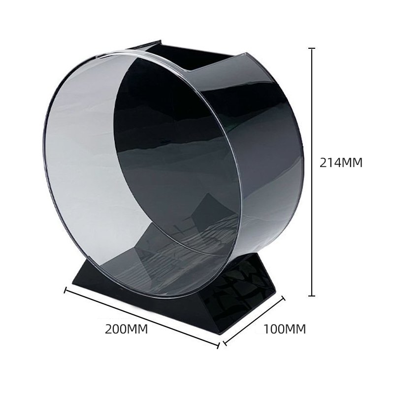 Aquarium accessories multi-size creative home office table floor standing acrylic round fish tank