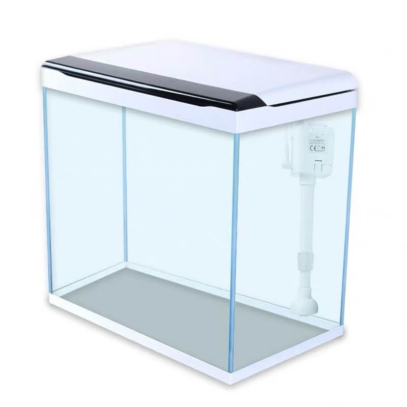 NIHAO Factory Wholesale Fish Tank Black/White Filter Aquarium with LED Light and Filter Media