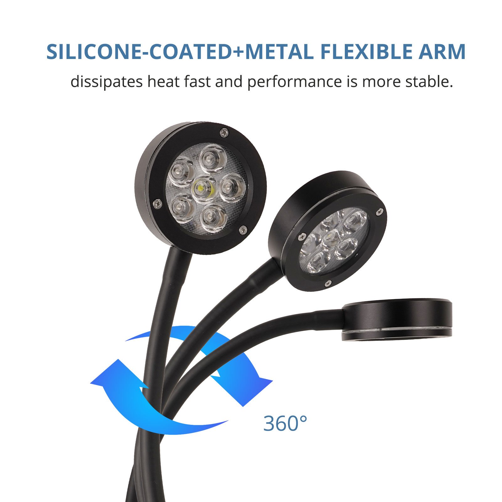Gako Mini Aluminum Alloy Marine Reef Light ,Flex Arm Aquarium LED Marine Lighting For Croal Reef Fish Tank
