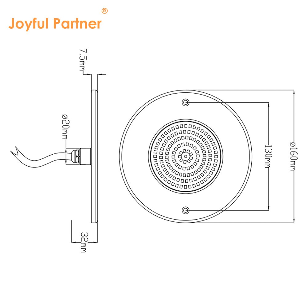 Joyful Lamp IP68 WIfi Control PC material submersible Warm white RGB led piscina underwater par56 swimming pool lights
