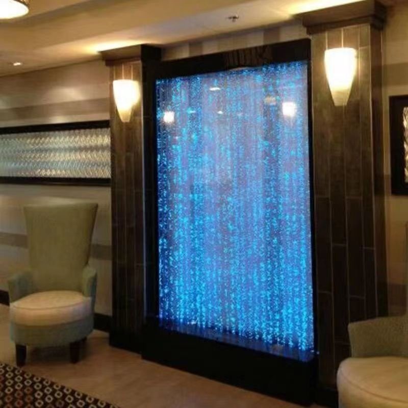 Floor Standing Color Changing Fashion New Design LED Acrylic Water Bubble Wall Salon Decoration Led Acrylic Water Bubble Wall