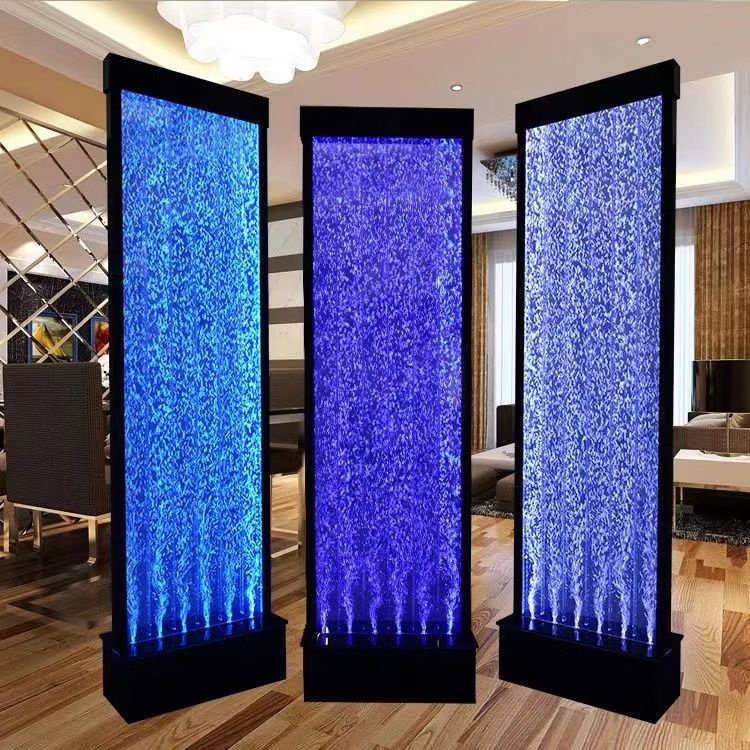 Floor Standing Color Changing Fashion New Design LED Acrylic Water Bubble Wall Salon Decoration Led Acrylic Water Bubble Wall