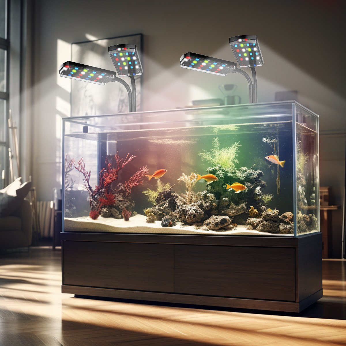 IP68 LED Remote Control Colorful Underwater Diving Light For Aquarium Fish Tank Swimming Pool Fountain Decor