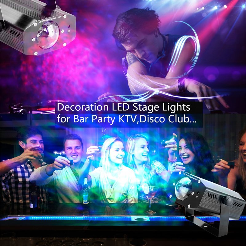 Aluminium Alloy Aquarium Water Ripple Lights RGB LED Party Light Projectors