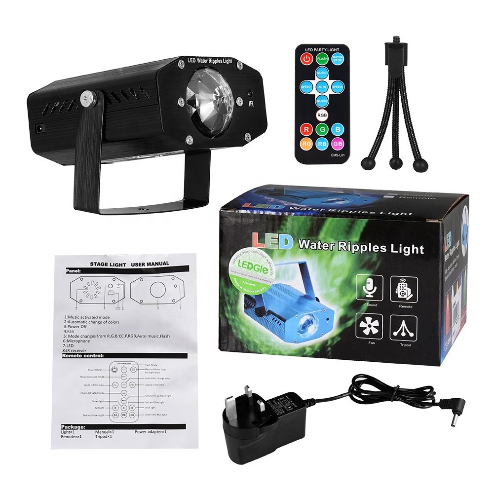 Aluminium Alloy Aquarium Water Ripple Lights RGB LED Party Light Projectors