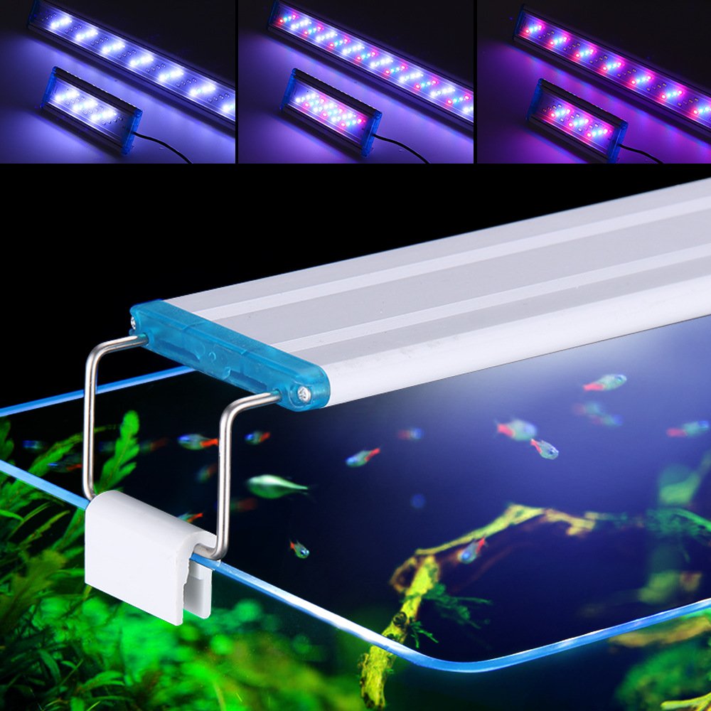 Ultra-thin Aquarium Lamp Luces de aqua Aquatic Landscape Light Lampada de aqua Fish Tank Bracket Lamp LED Lamp Aquarium Light