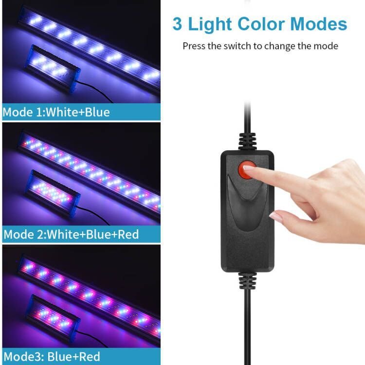 Ultra-thin Aquarium Lamp Luces de aqua Aquatic Landscape Light Lampada de aqua Fish Tank Bracket Lamp LED Lamp Aquarium Light