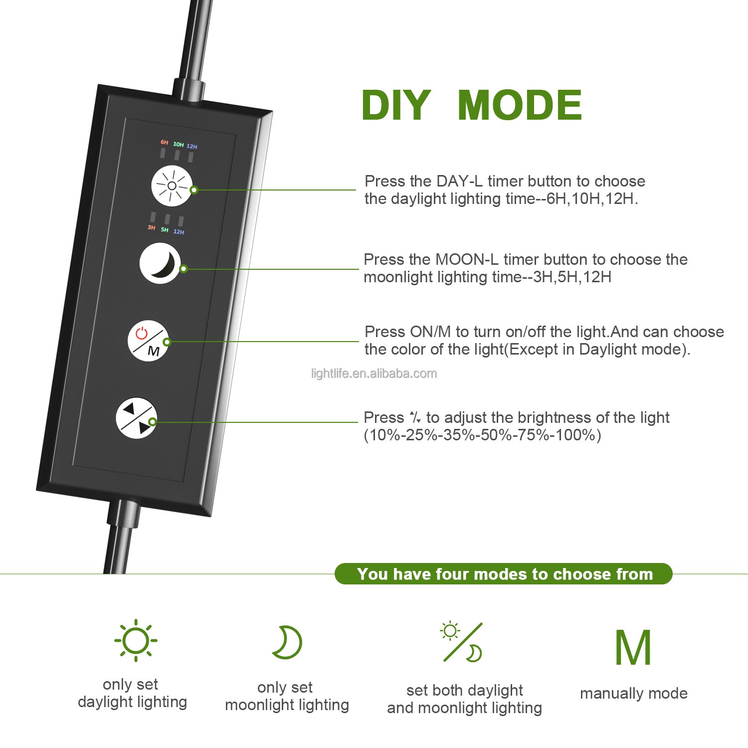 11-55 Inch Adjustable Timer Brightness 9 Colors Clip On Full Spectrum Fish Tank LED Aquarium Lamp Plants Light With Remote
