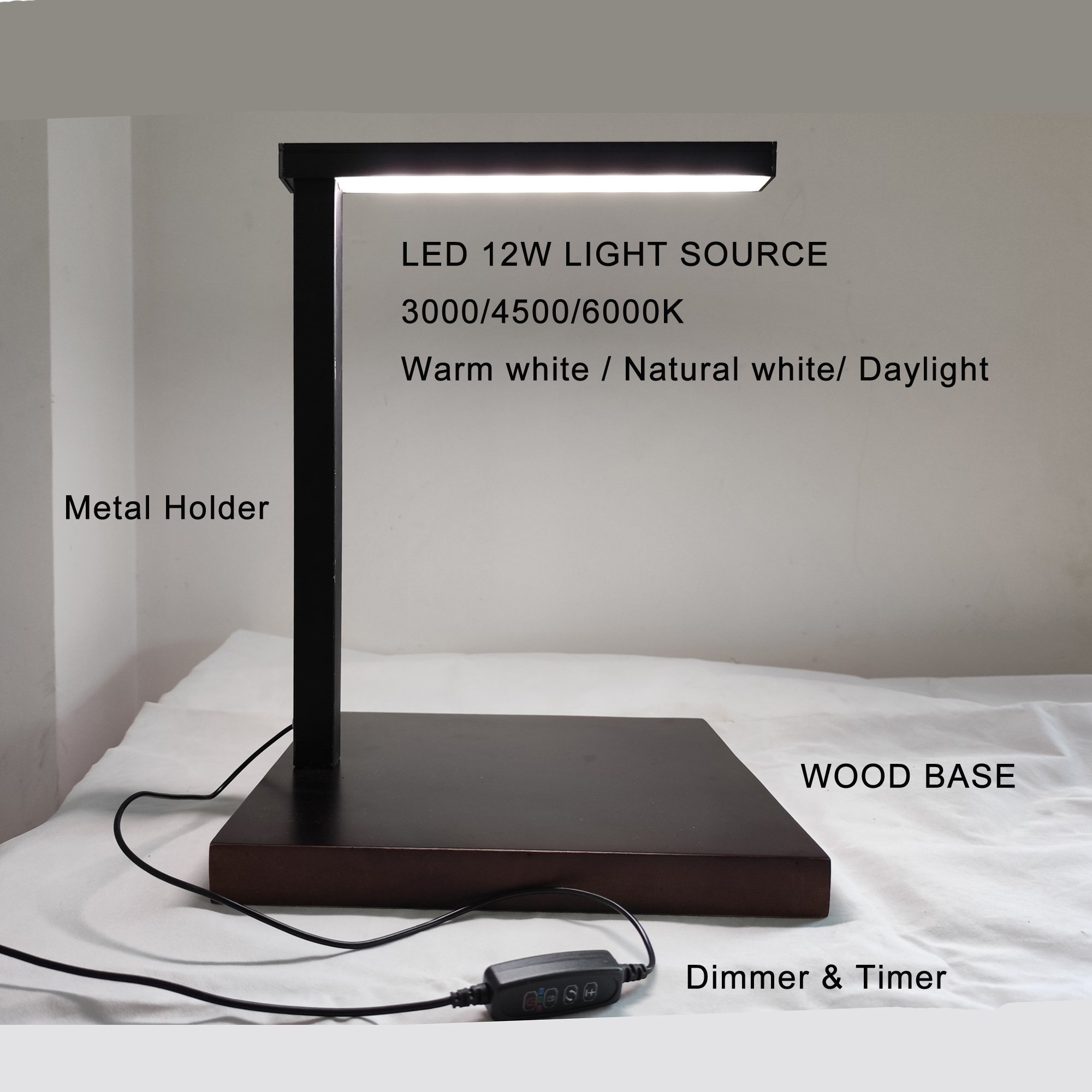 Indoor Plant 12W Small Plant Table Light Dimmable With Timer Grow Lights EARTH Vivarium USB Desk light Aquarium Lights
