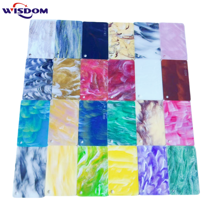 color cheap hollow crystal wave aquarium acrylic stone sheet small samples transparent for laser cutting