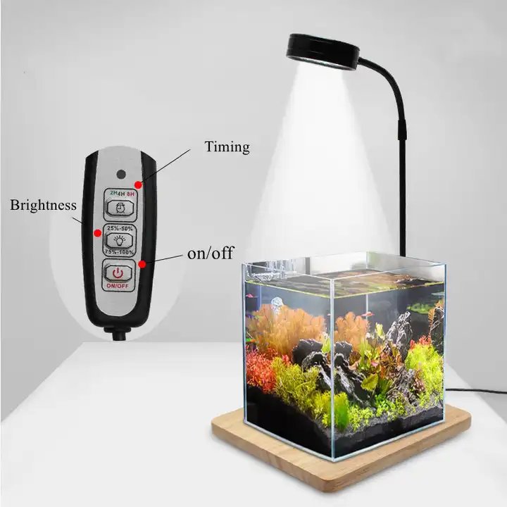 Hot Sell Wooden Base Timer and Dimmer Energy saving Led Aquarium Light lamp for Fish Tank water plant