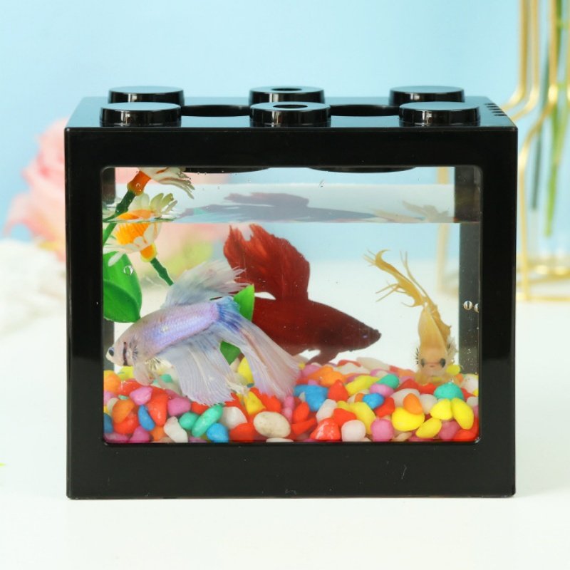 Desktop Living Room HD Mini Mute Aquarium Mini Fish Tanks Betta Fish Tank Aquarium Tank