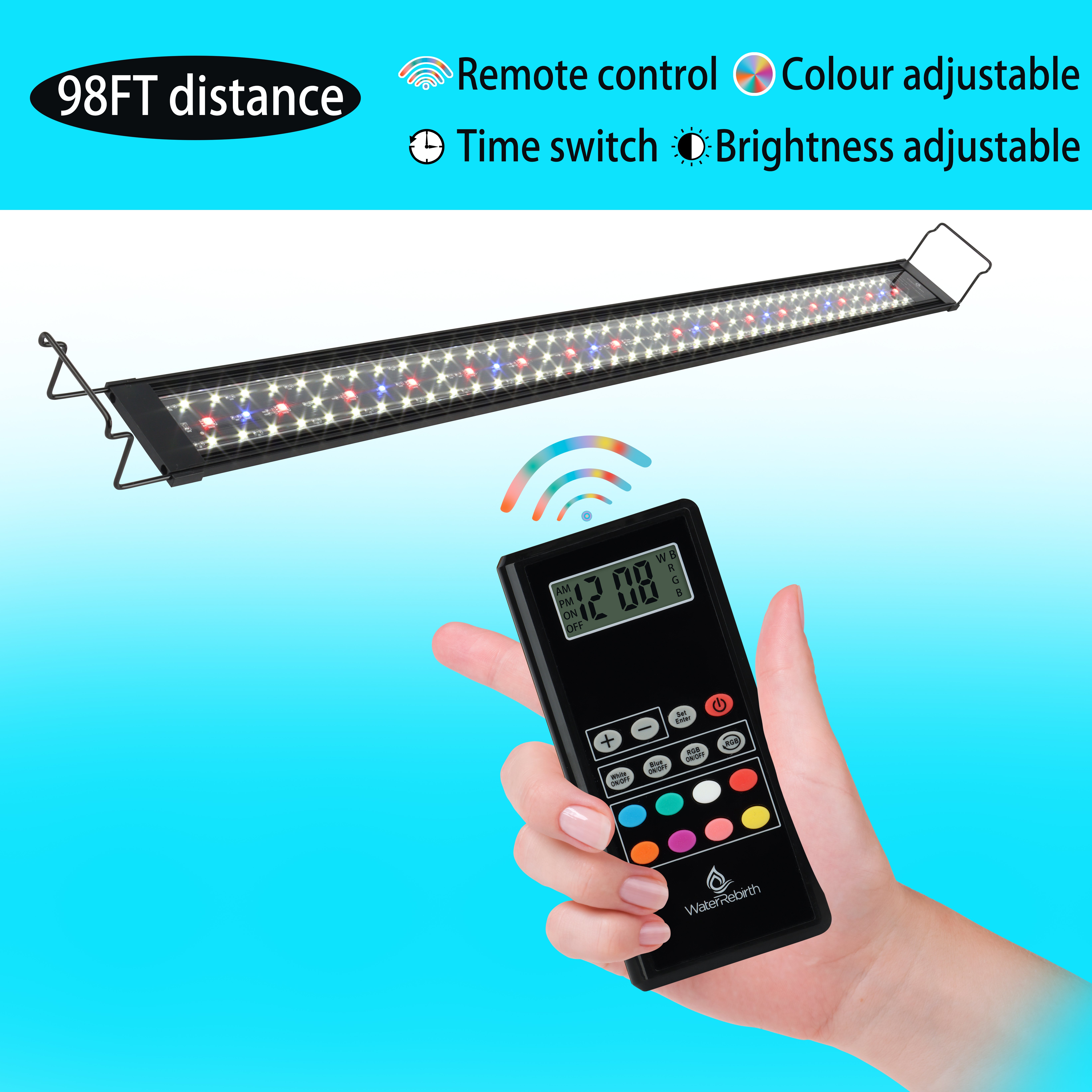 Heto FSSL-36R'' Led Aquarium Lights Rgb Aquarium Tank Led Light for Aquarium