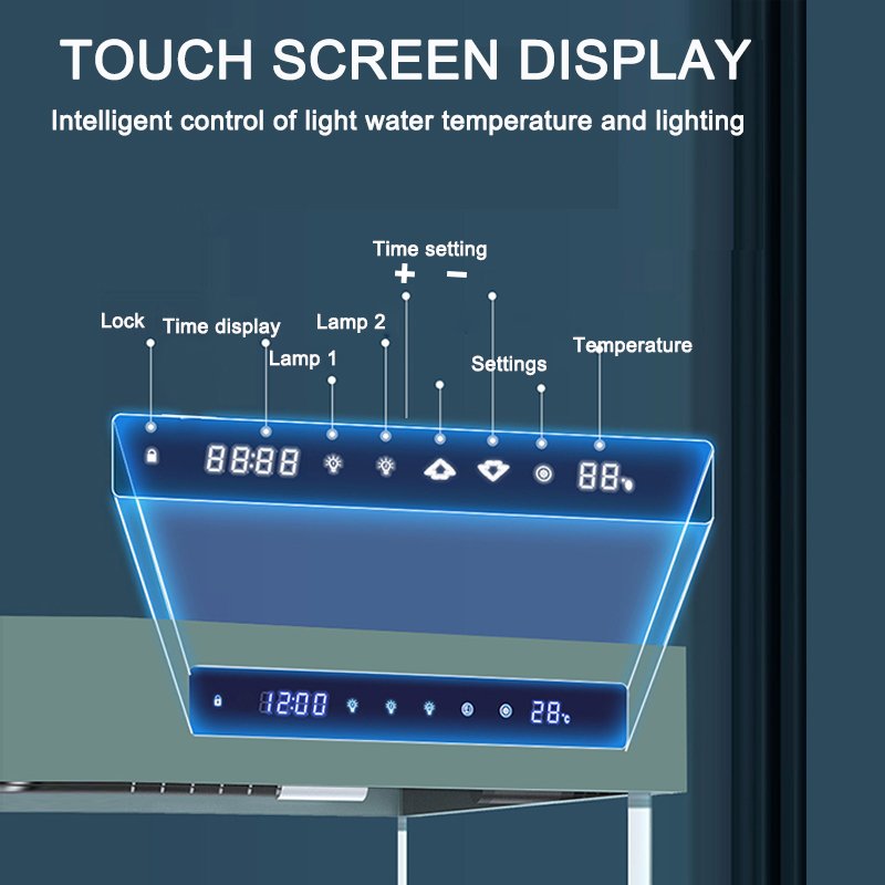 Ultra White Clear Glass smart Aquarium With Filter And LED Light and Aluminium alloy Stand Aquarium wholesale fish tank