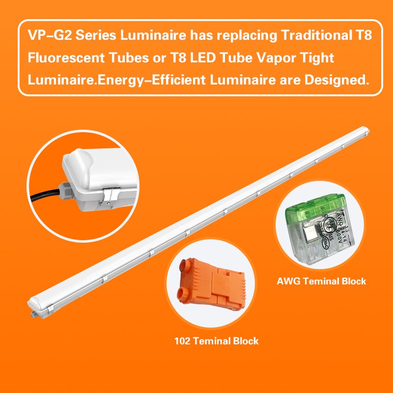 50000hrs high quality PC 2ft3ft 4ft 5ft 8ft fixture LED waterproof lighting IP66 Tri-proof Light