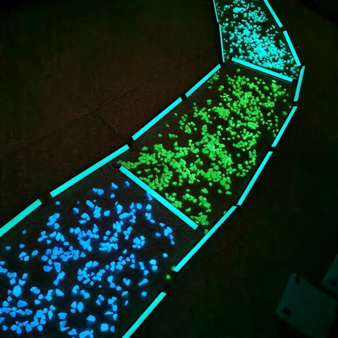 Natural Glow In The Dark Garden Decorative Stone Luminous Lighting Pebble Stone