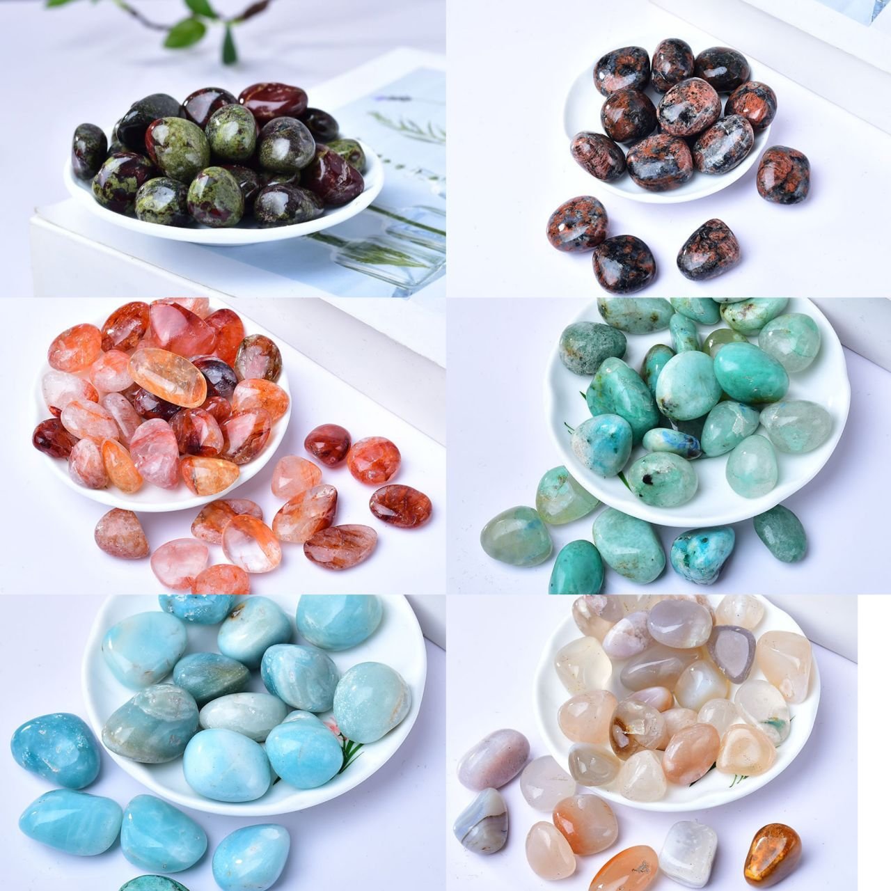 Manufacturers supply natural crystal stones particles crystal raw stone grinding polishing stone