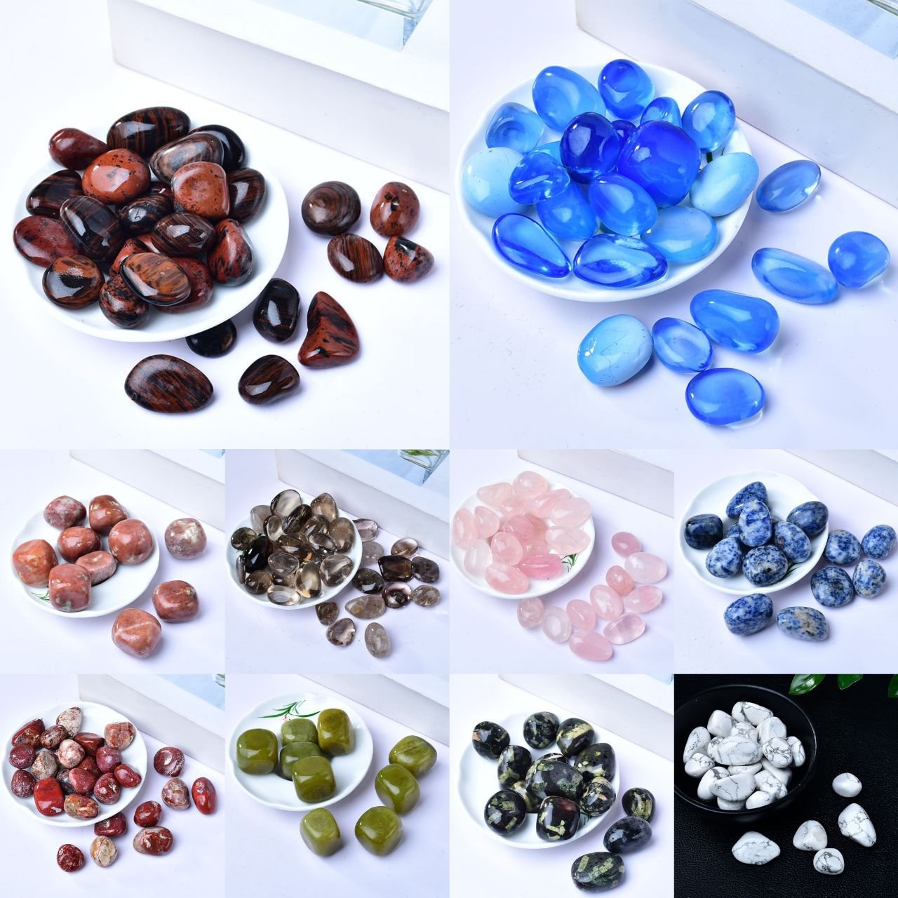 Manufacturers supply natural crystal stones particles crystal raw stone grinding polishing stone
