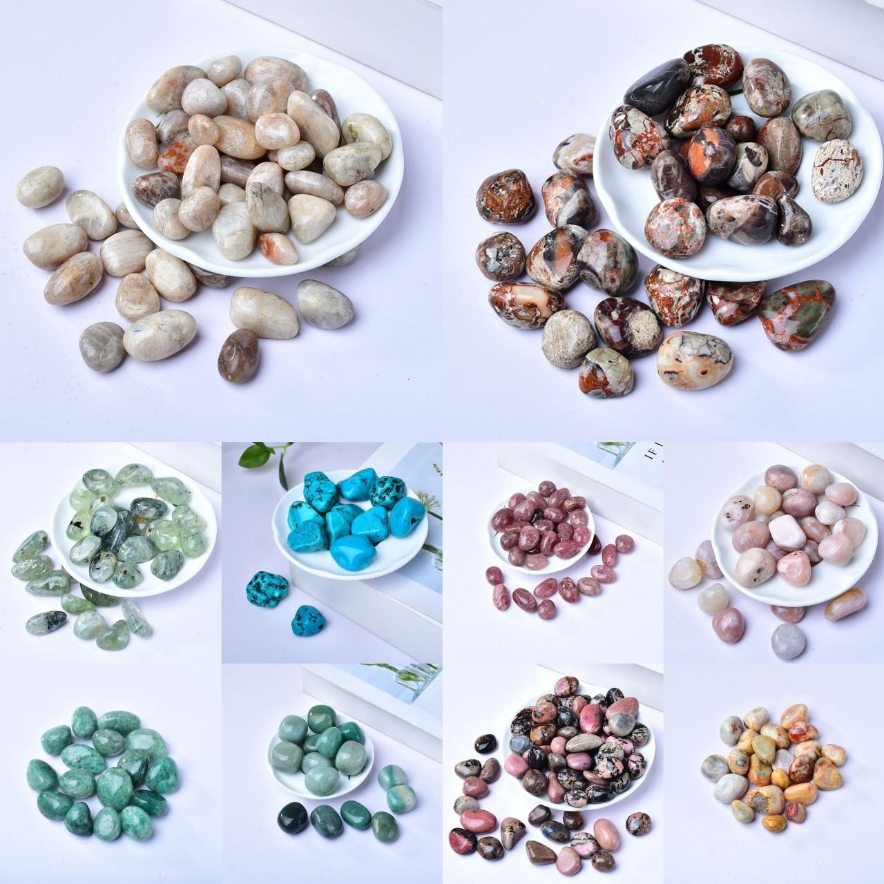 Manufacturers supply natural crystal stones particles crystal raw stone grinding polishing stone