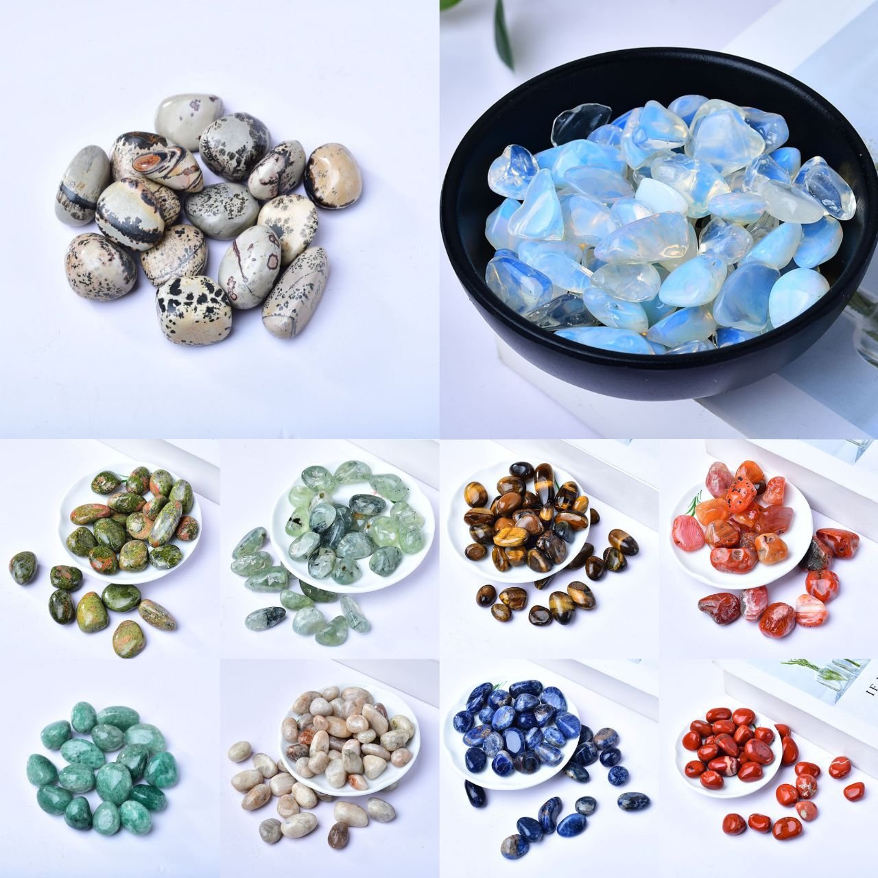 Manufacturers supply natural crystal stones particles crystal raw stone grinding polishing stone