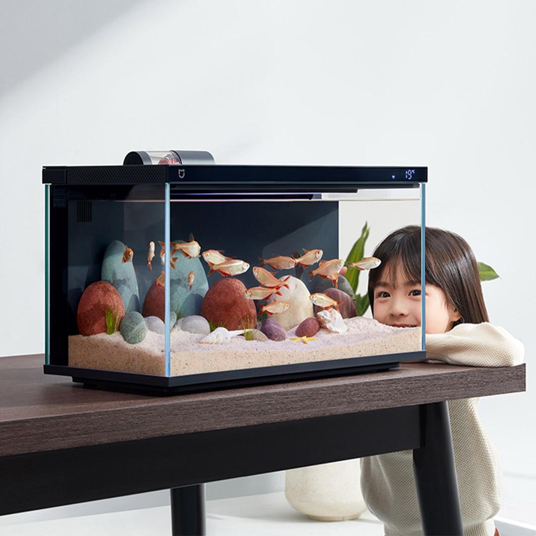 MI Mijia Smart Fish Tank Electric Mobile Controlled via Mijia APP Features Remote Feeding Smart Lighting System Household