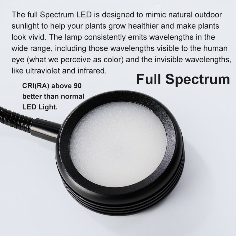Aquatics Full Spectrum LED Light with Wooden Board USB Fits Aquarium Nano Tank Betta Fish Tank Potted Plants Miniature Landscape