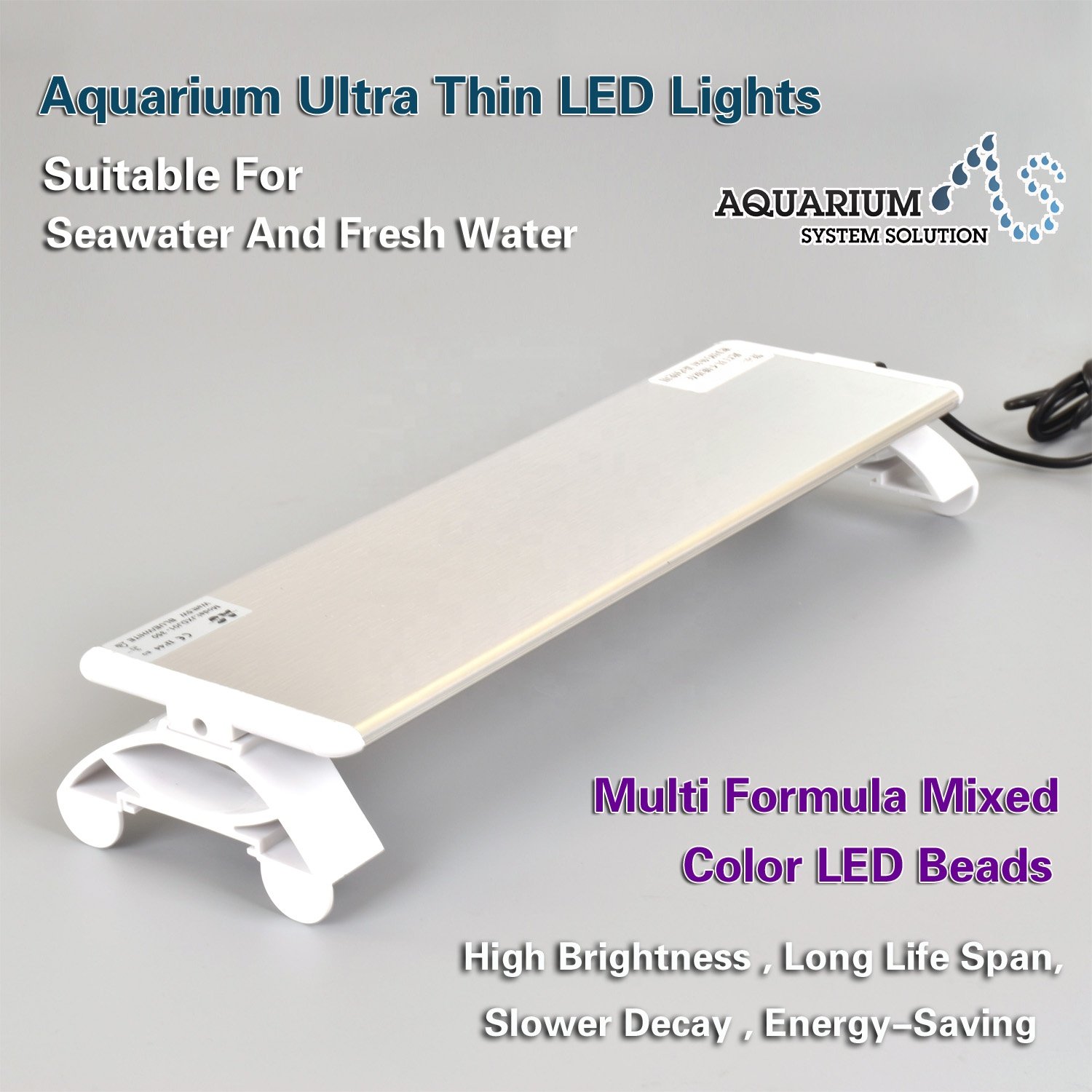 A.S. Hot Selling Ultra Thin Coral Aquarium Light High Penetration Coral Reef LED Light Aquariums Accessories