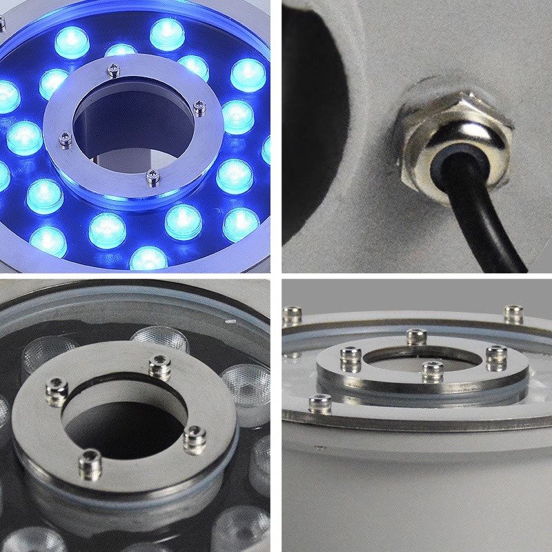 Highbright RGB LED color changing DMX LED underwater light IP65 LED Outdoors install fountain light park DJ event decoration LED