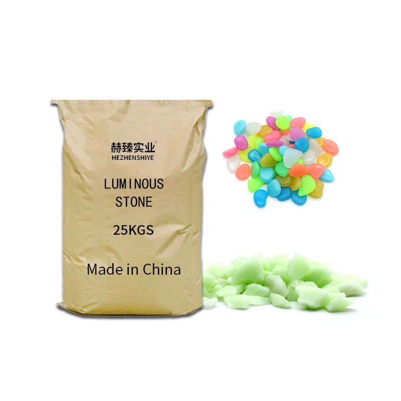 Glow Pebble Stone Granular Pavement Runway Engineering Fluorescent Landscape Pavement Glow in the Dark Stone Non-slip Pavement