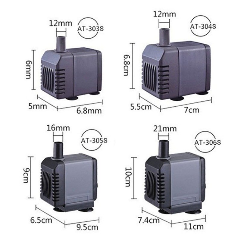 Chuangxing at304 water pump for Fish Tank ultra-quiet submersible pump mini aquarium fish tank anti-overheating