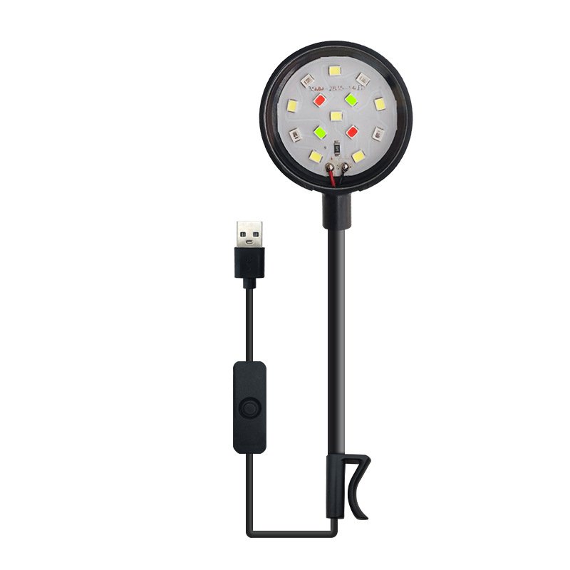 Fish tank small clip lamp mini led usb plug lighting highlight aquarium water plant lamp fill light transparent clip lamp beauty