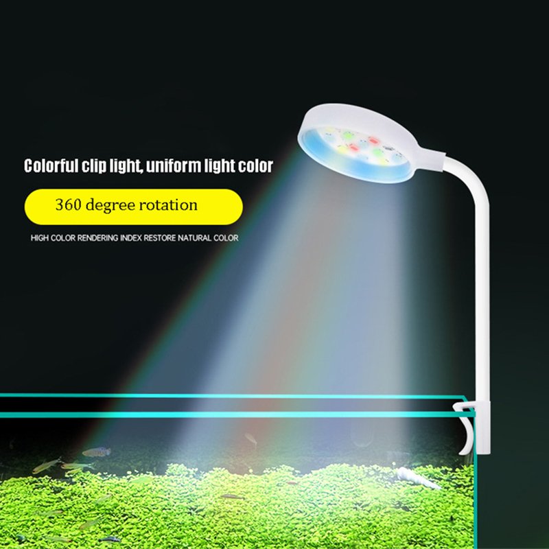 360 degree rotation aquarium light full spectrum clip on aquarium led light