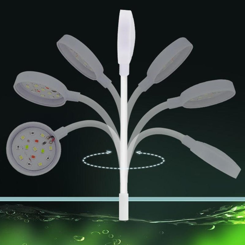360 degree rotation aquarium light full spectrum clip on aquarium led light