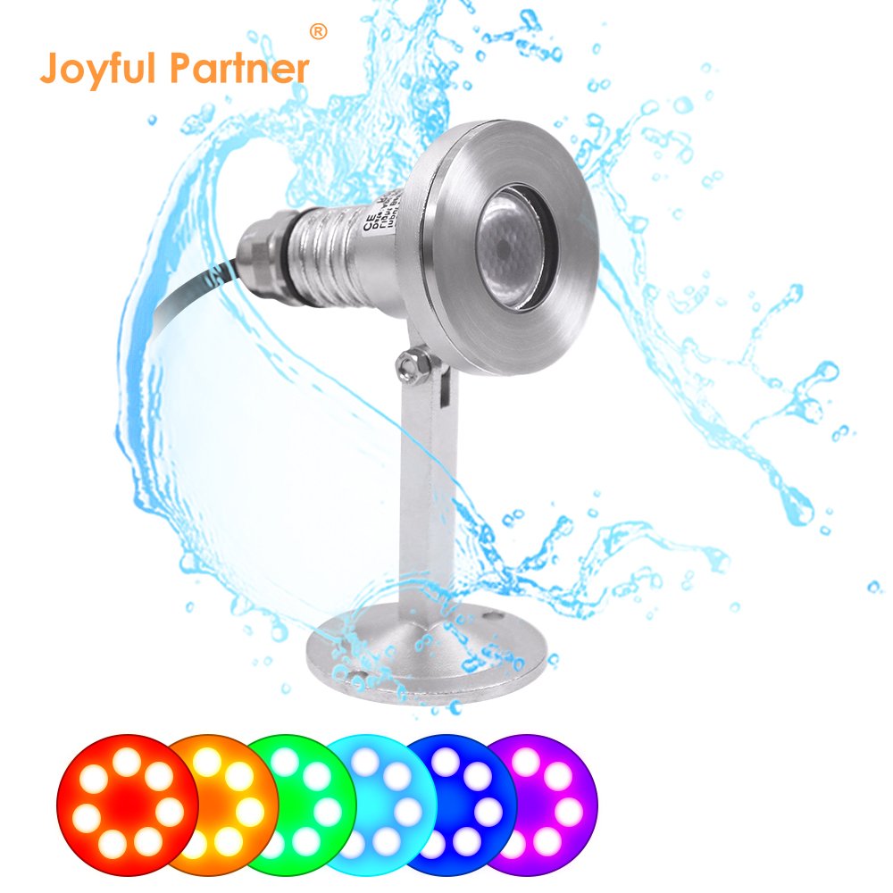 MINI 1W 2W 3W Single Color RGB LED Underwater Spot Fountain Lighting IP68 Waterproof Pond Aquarium Lamps
