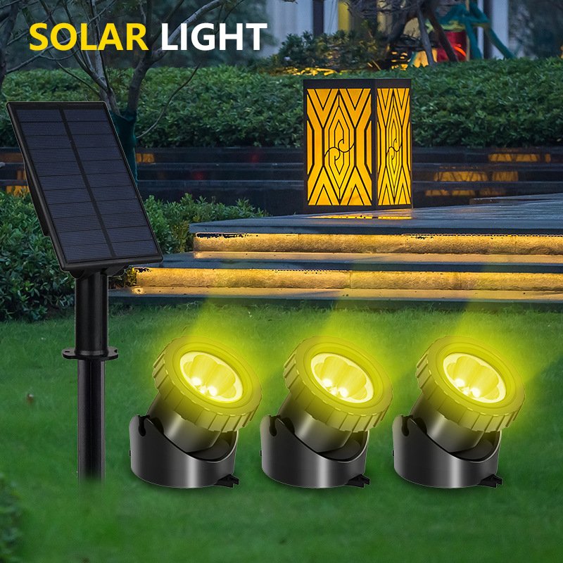 High-Quality Solar Courtyard Light Spotlight Waterproof LED Multi-Color Villa Aquarium Light RGB Garden Lawn Light