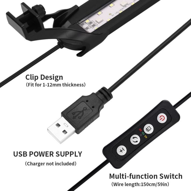 Aquarium Led Lights For Fish Tank Timing 3h 6h 12h Aquatic Lamp Plant Light Aquarium Clip On Light Aquatic Lamp