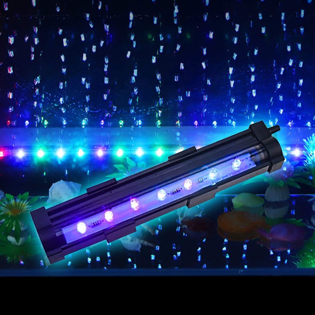 1W RGB Aquarium light Automatic color changing Fish Tank Lights Waterproof multicolour Led Aquarium Lamp Underwater light