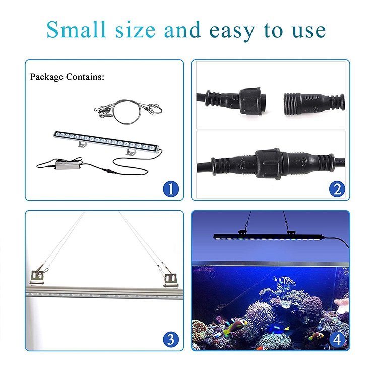 reef salt water 2ft 3ft wrgb fish tank full spectrum timing dimmable 4ft led light aquarium blue tooth wifi aquarium led light