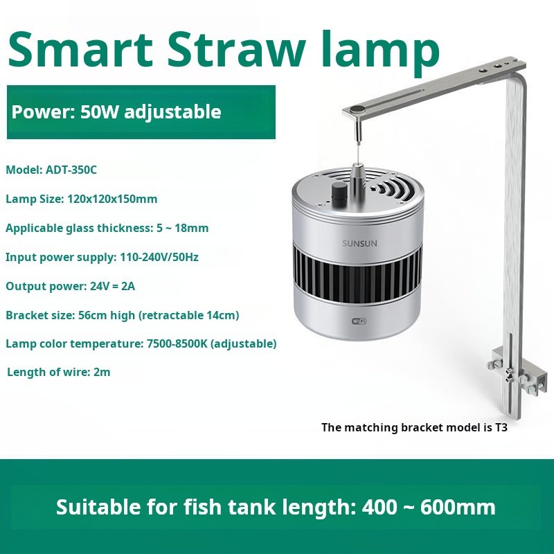 Fish tank water plant Light LED lamp waterproof full spectrum grass cylinder light aquarium light fluorescent fixture