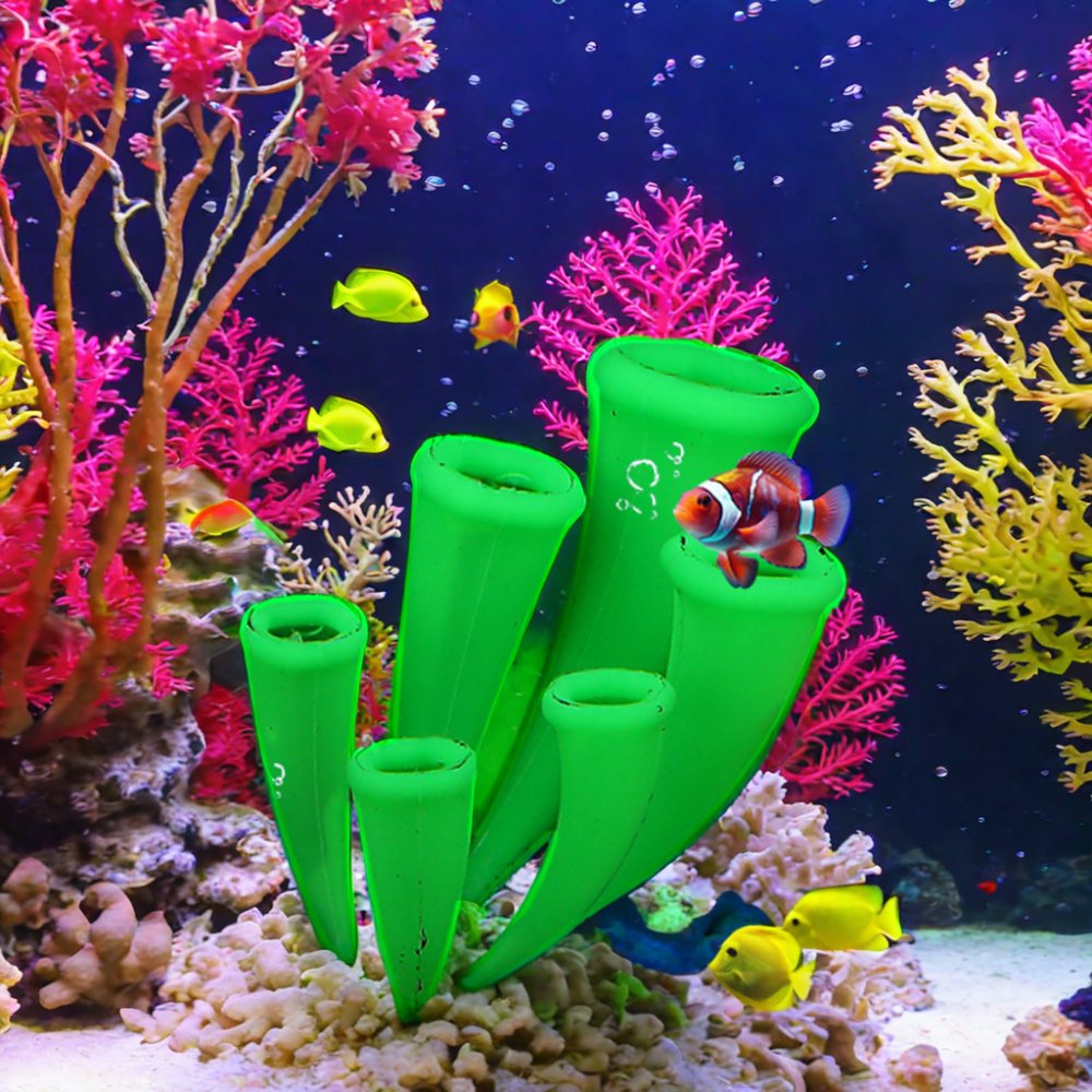 Wholesale silica Artificial Aquarium Plants Fish Tank Decorations Accessories for Aquariums