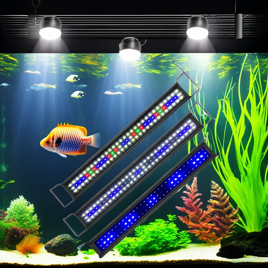 Microgreen Marine Reef Aquarium LED Lighting Dimmable Full Spectrum LED Light Bar for Planted Aquarium Fish Tank