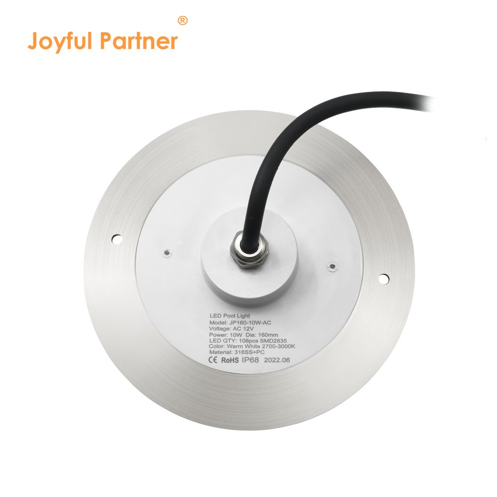 IP68 White Blue RGB Underwater Lamp 7.5mm Surface wall Mounted 12VAC 10W PAR56 LED Swimming Pool Light