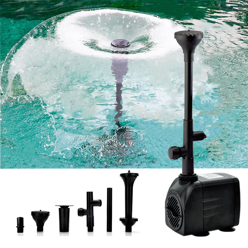 outdoor watering ultra-quiet submersible water fountain pump low noise light